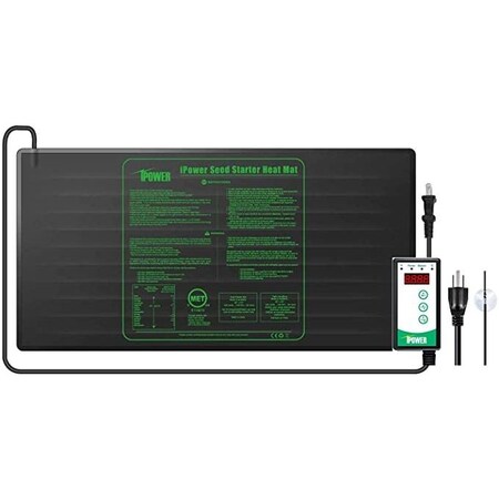 Ipower Digital  Thermostat Controller and 48" x 20" Seeding Heat Mat GLHTMTCTRLV2HTMTL